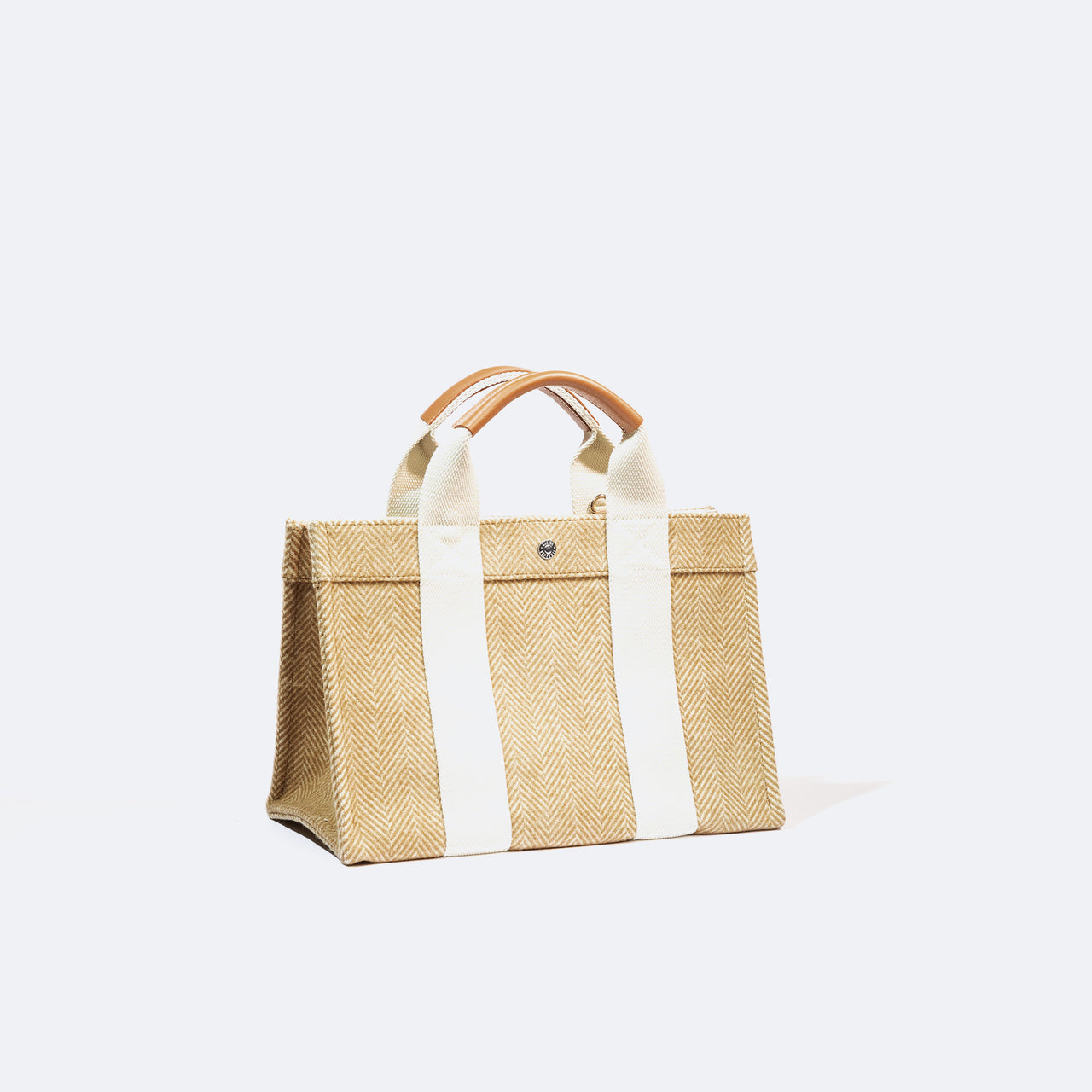 Tote M - Herringbone Beige - Image 1