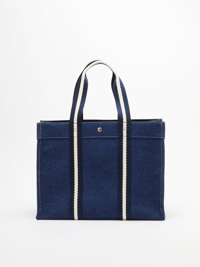 Tote L - Denim Bleu Corde Marine - Image 1