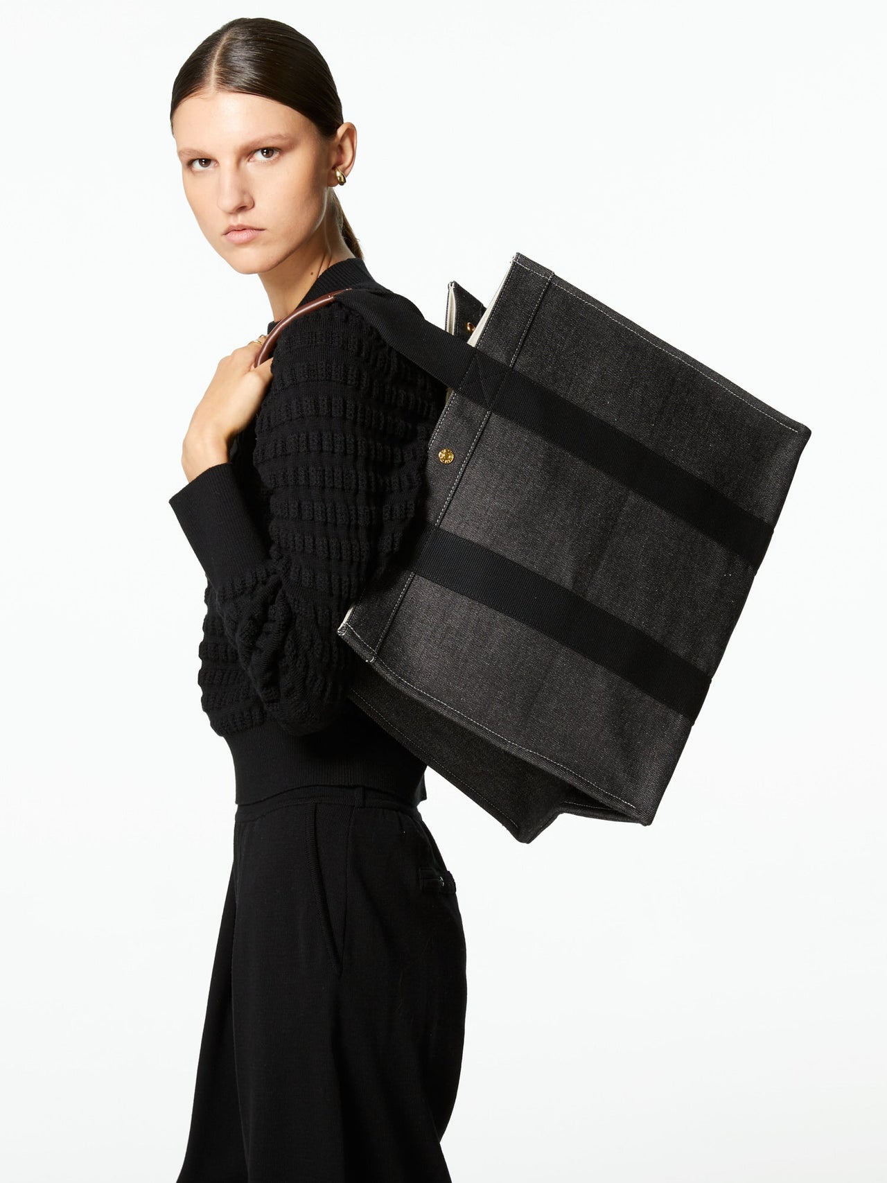 sac tote XL - Denim Noir - Image 4