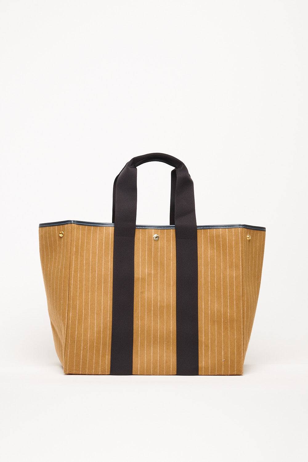 Traversée L - Flanelle Rayée Camel Sangle Noire