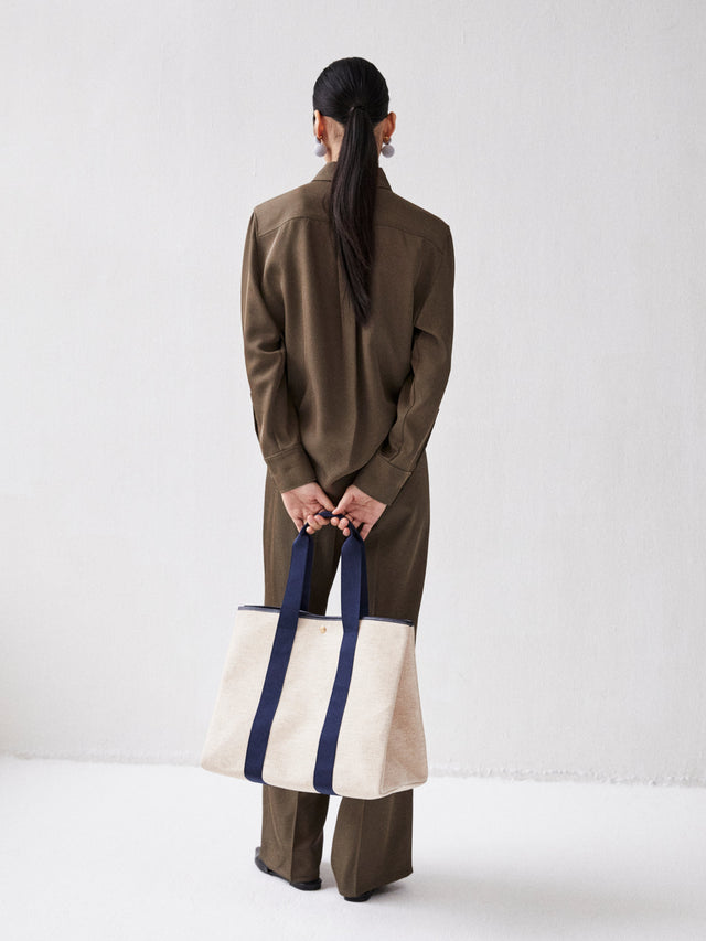 Traversée L - Linen Navy - Image 3