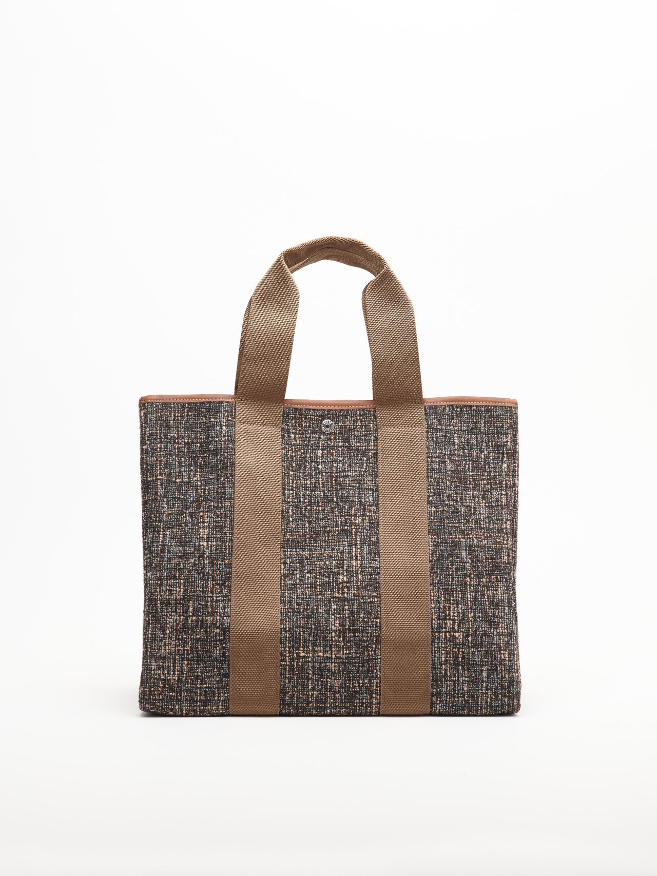 Traversée L - Tweed Chiné Marron - Image 1