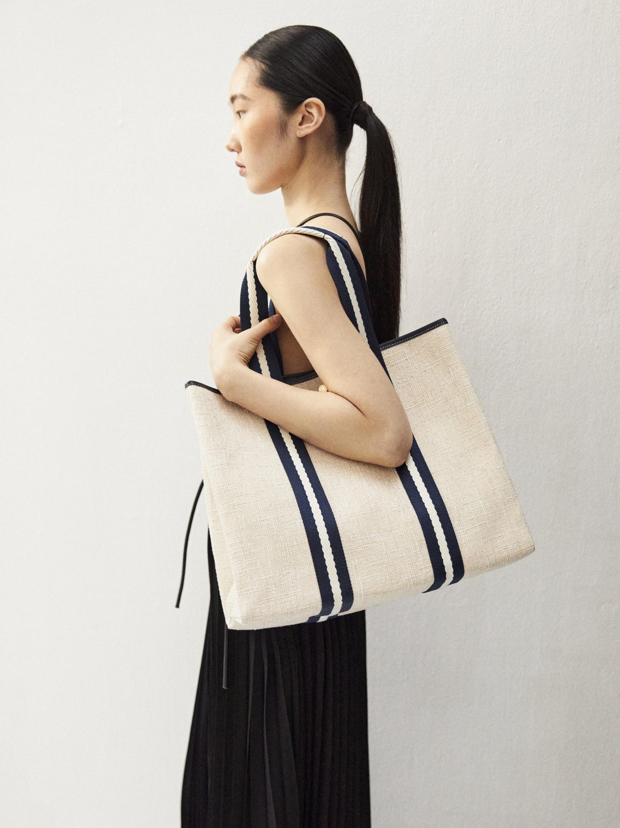 Traversée L - Summer Tweed Rope Navy - Image 1