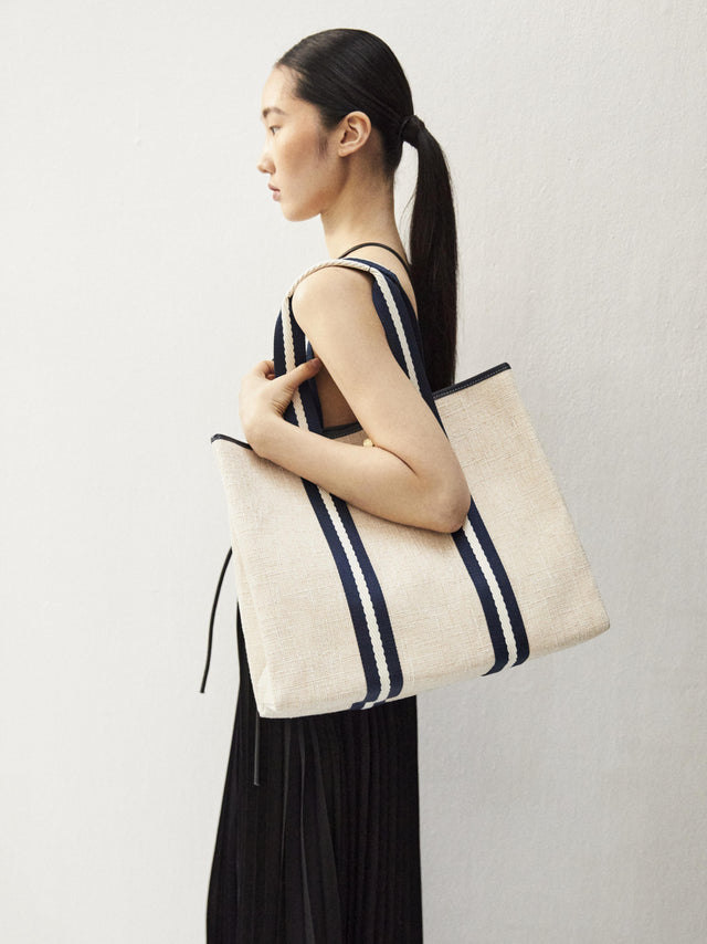 Traversée L - Summer Tweed Rope Navy - Image 1