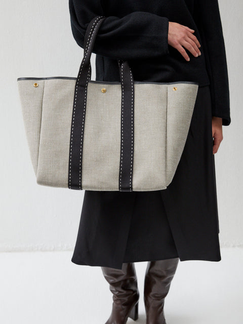 Traversée L - Grey Linen Black Sellier - Image 3