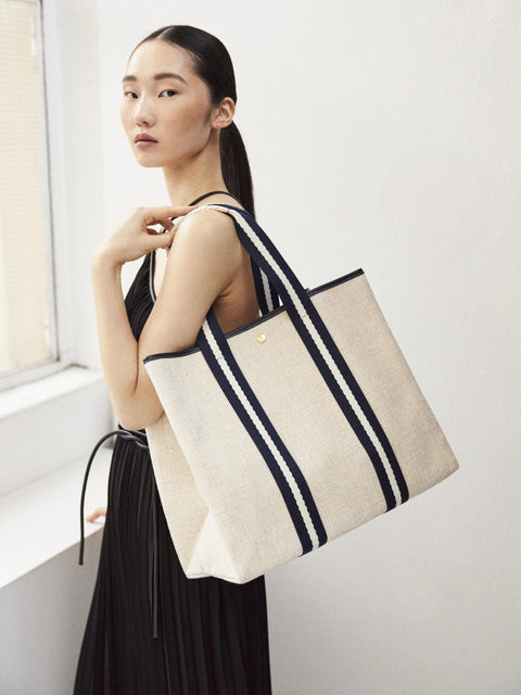 Traversée L - Summer Tweed Rope Navy - Image 3