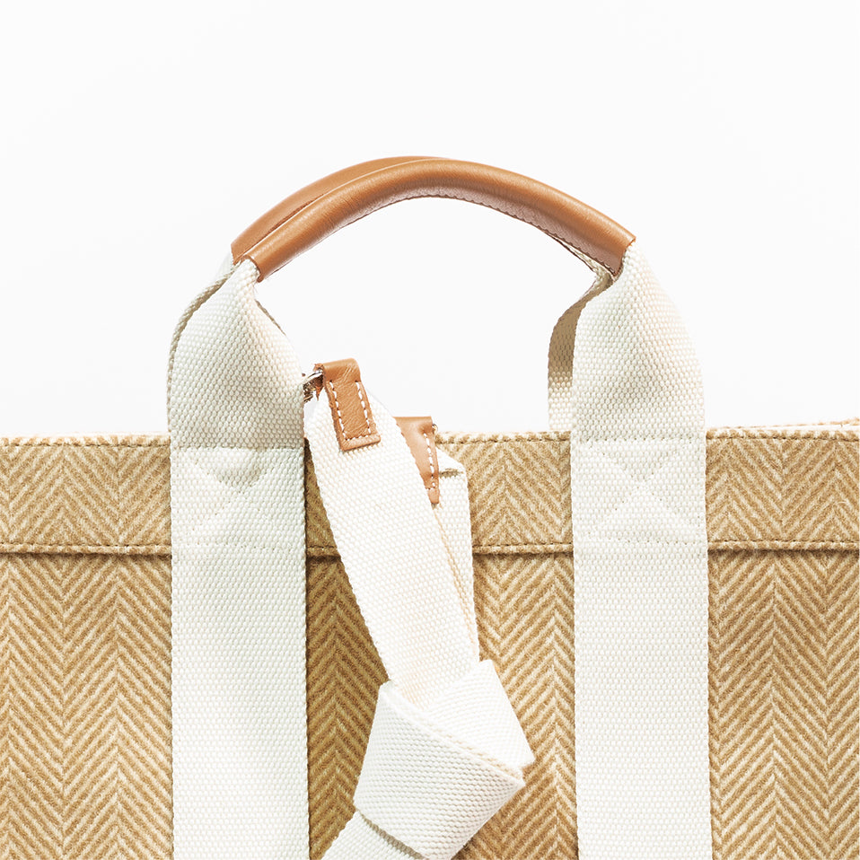 Tote M - Herringbone Beige
