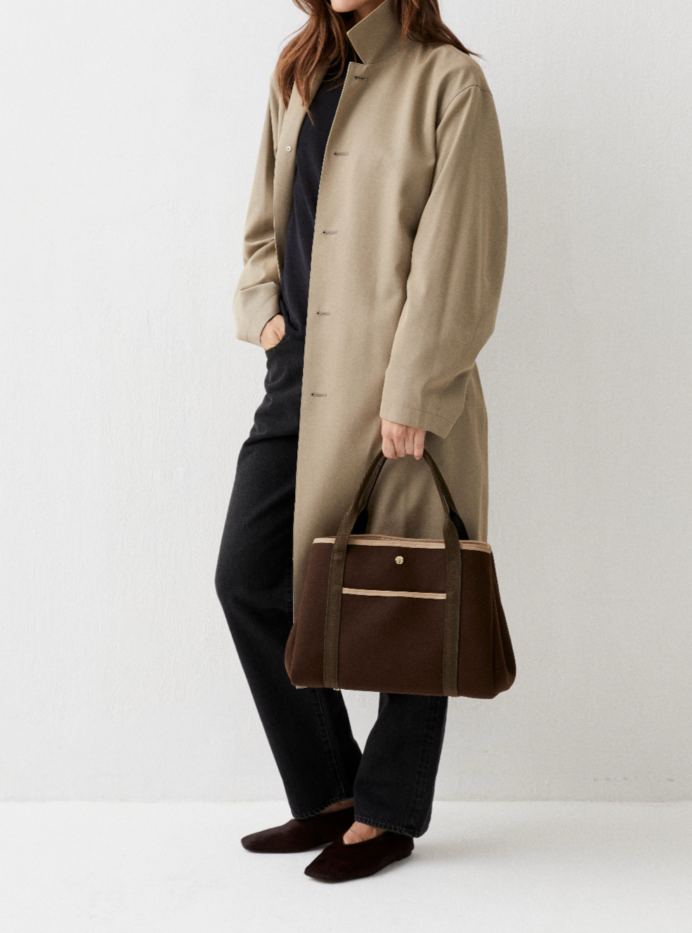 Traversée M Pocket - Whip Chocolat Flannel