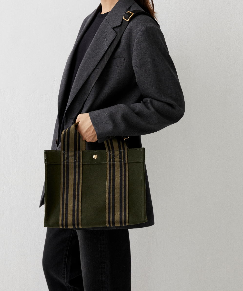 Tote M - Equestrian Olive Flannel - Image 4