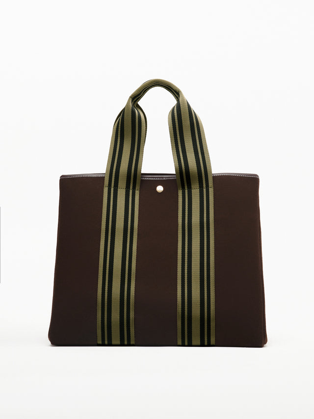 Traversée L - Olive Equestrian Chocolate Flannel - Image 1