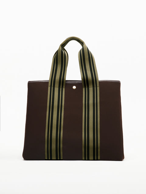 Traversée L - Olive Equestrian Chocolate Flannel - Image 1