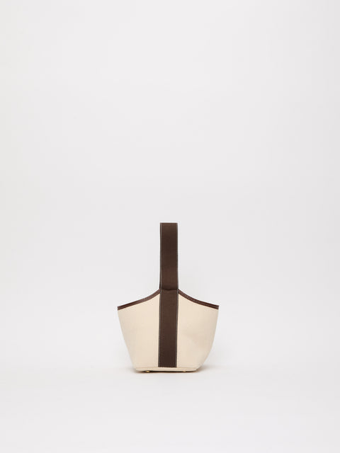 Narita S - Verneuil Canvas White Mini Sellier Brown - Image 1