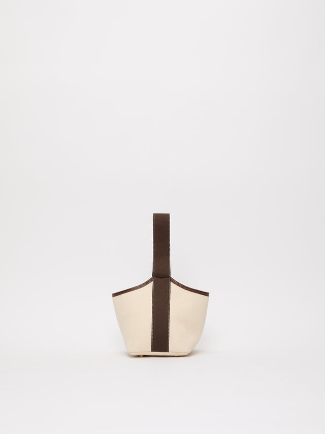 Narita S - Verneuil Canvas White Mini Sellier Brown - Image 1