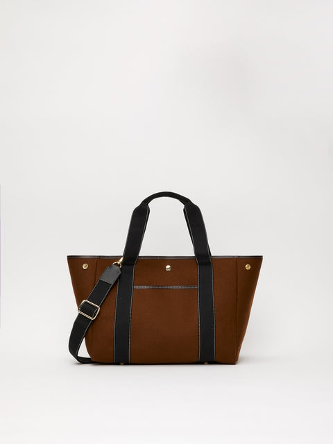 Traversée M Pocket - Mini Sellier Tabac Flannel - Image 1
