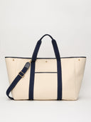 Traversée XXL Pocket - Verneuil Canvas White Mini Sellier Navy