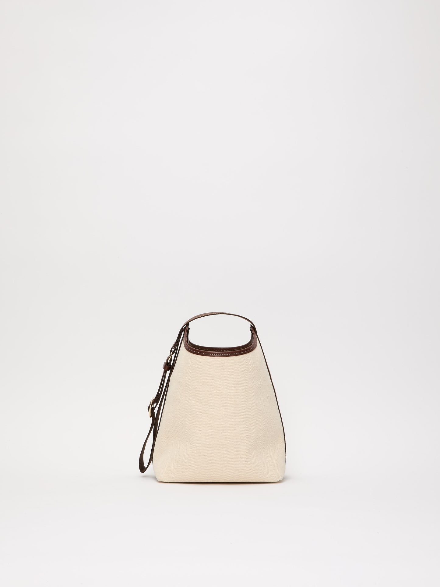 Narita L - Verneuil Canvas Blanc Mini Sellier Marron