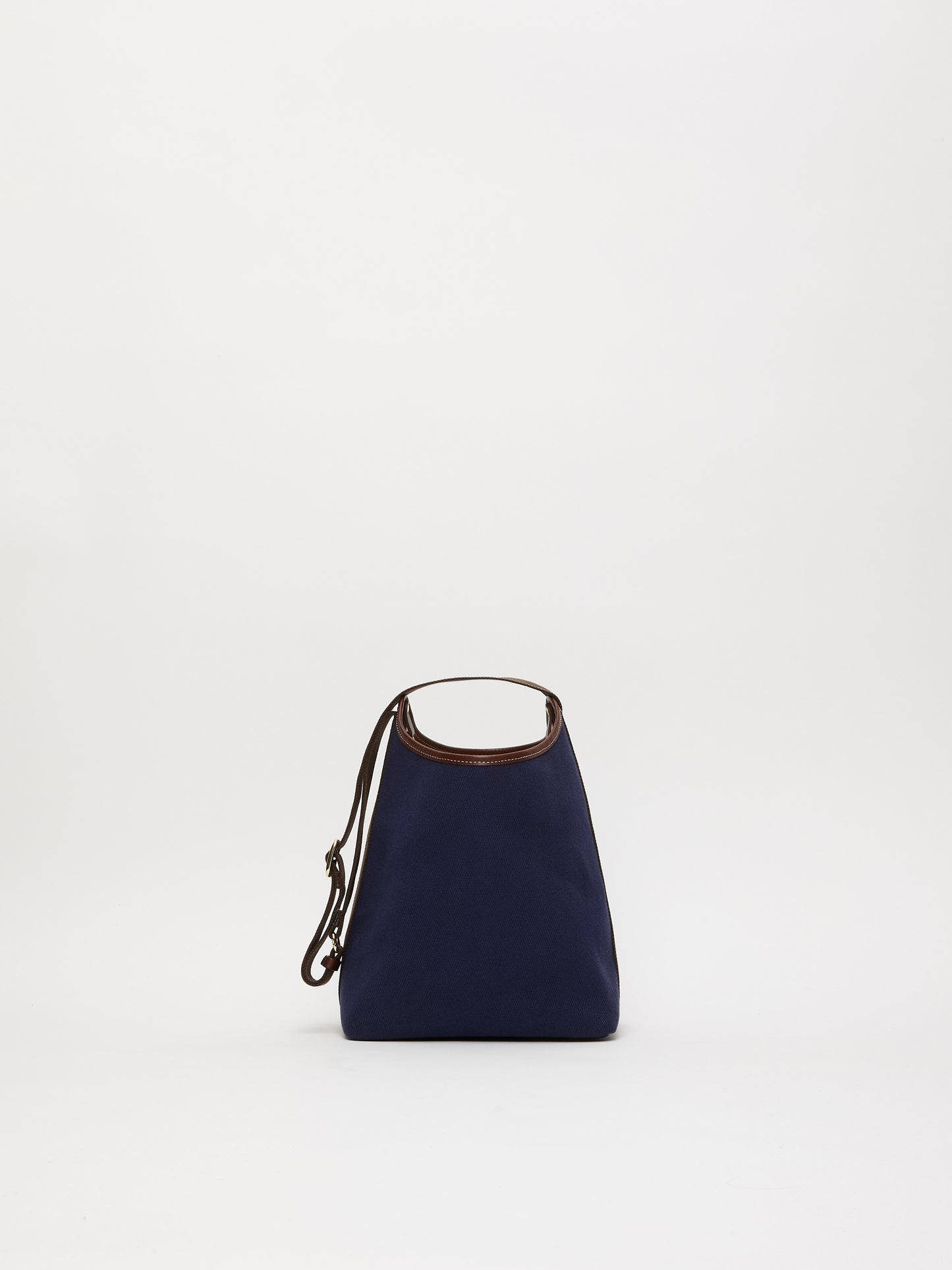 Narita L - Verneuil Canvas Navy Mini Sellier Brown