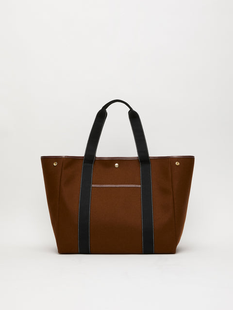 Traversée L Pocket - Mini Sellier Tabac Flannel - Image 1
