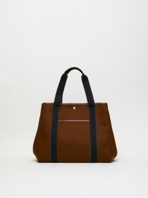 Traversée L Pocket - Mini Sellier Tabac Flannel - Image 3