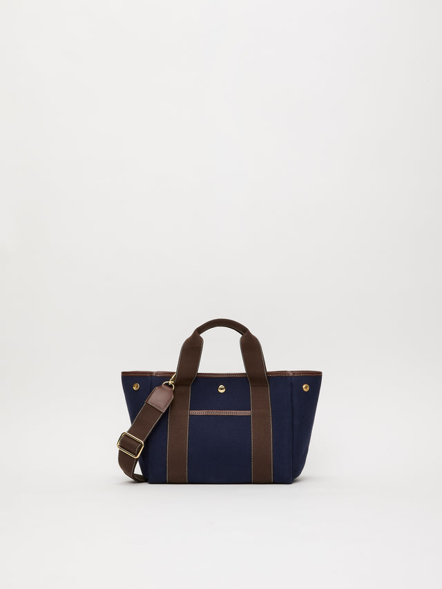 Traversée S Pocket - Verneuil Canvas Navy/Mini Sellier Brown - Image 1