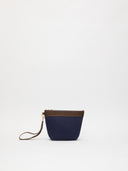 Club Pouch - Verneuil Canvas Navy Mini Sellier Brown