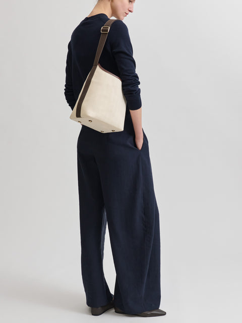 Narita L - Verneuil Canvas White Mini Sellier Brown - Image 2