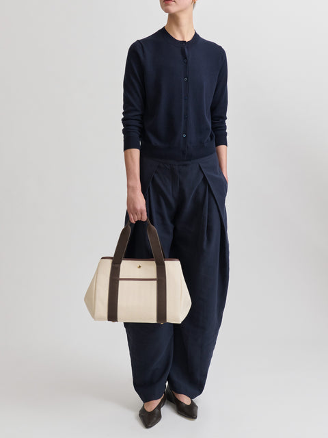 Traversée M Pocket - Verneuil Canvas White/Mini Sellier Brown - Image 2