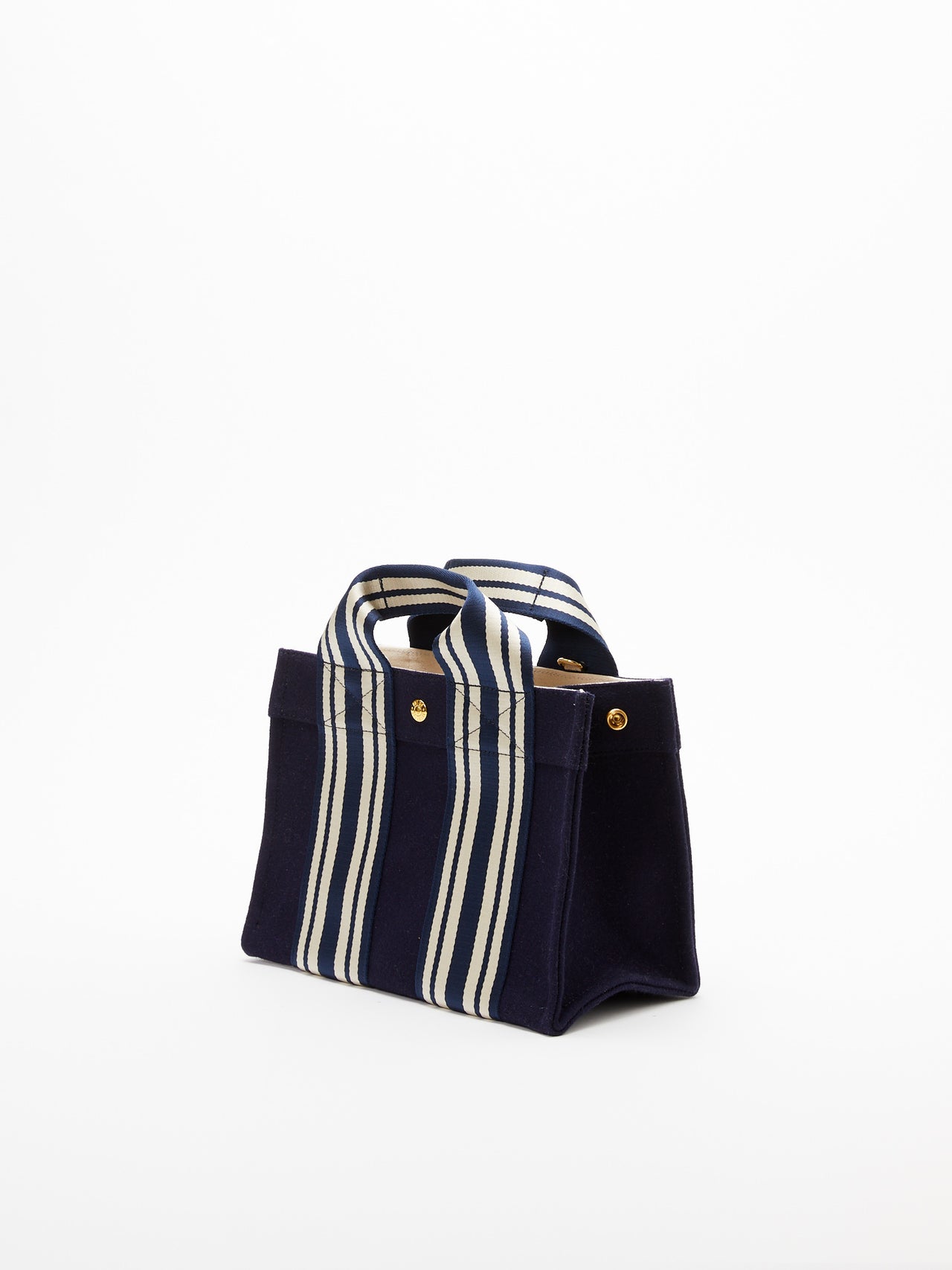 sac tote S - Flanelle bleu marine équestre - Image 3