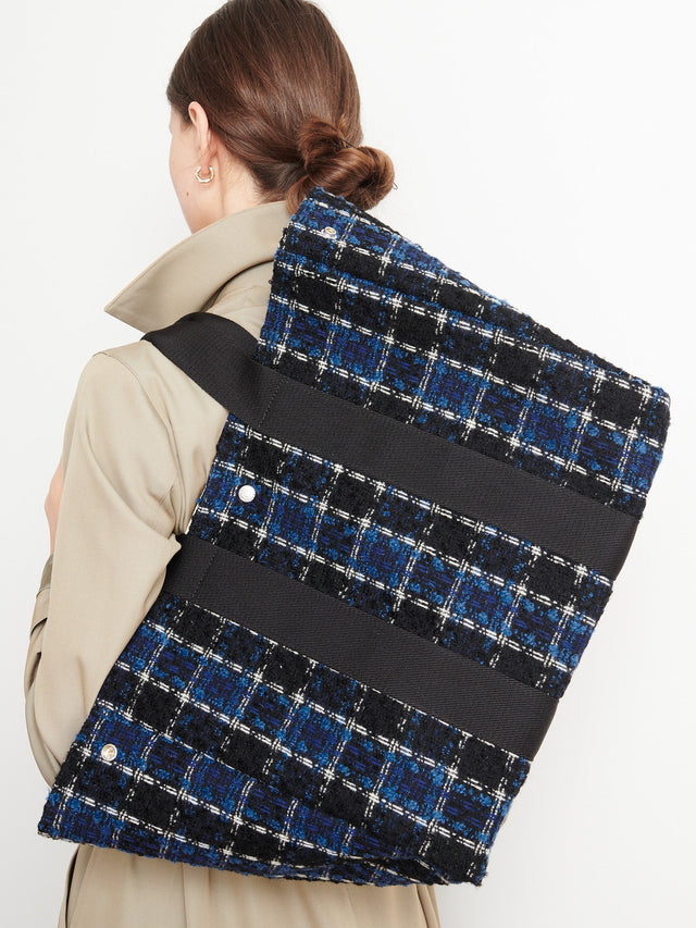 Traversée L - Tweed Bleu/Noir - Image 1