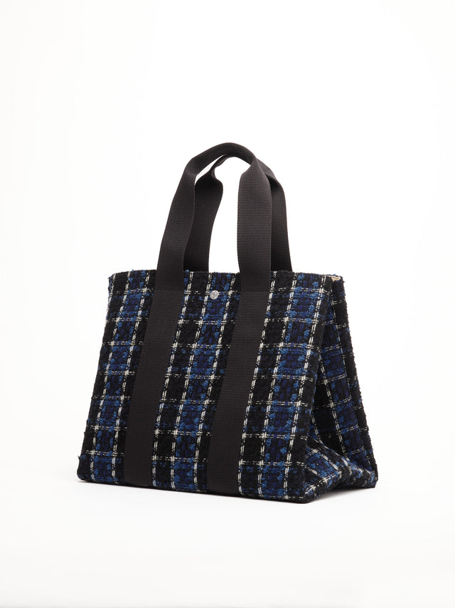 Traversée L - Tweed Bleu/Noir - Image 3