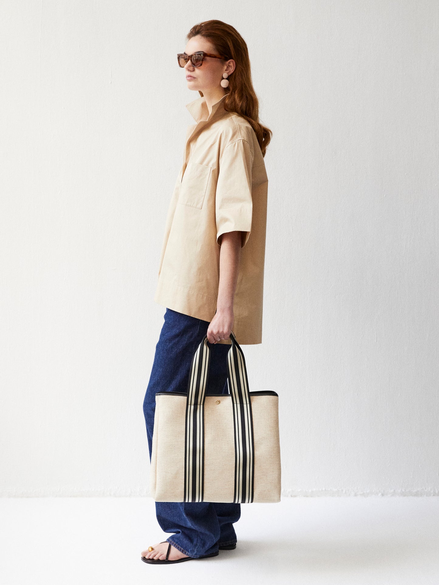 Traversée L - Linen Cream Equestrian Noir