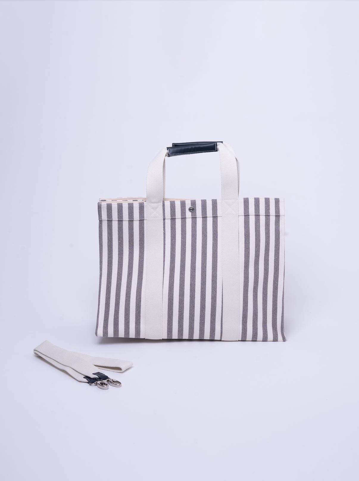 Cabas XL - Palais Royal Gris/Cuir Marine