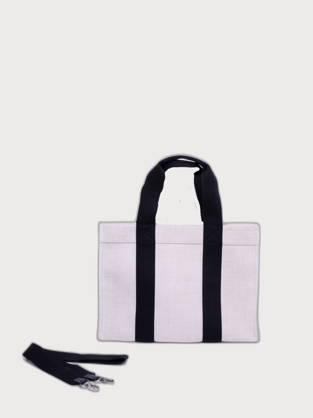 Tote XL - Cream Tweed/Sangle Nylon Black - Image 1