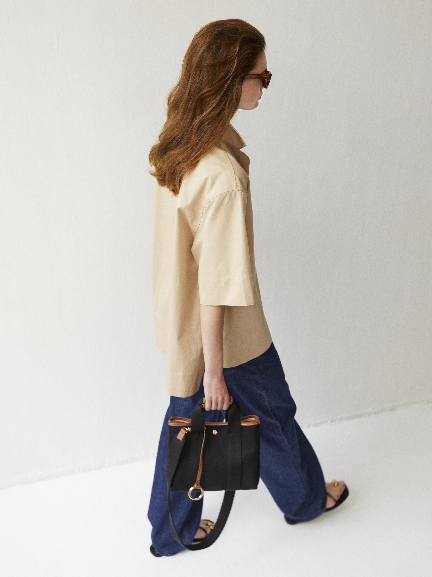 Traversée S - Verneuil Canvas Black/Camel Trimmings