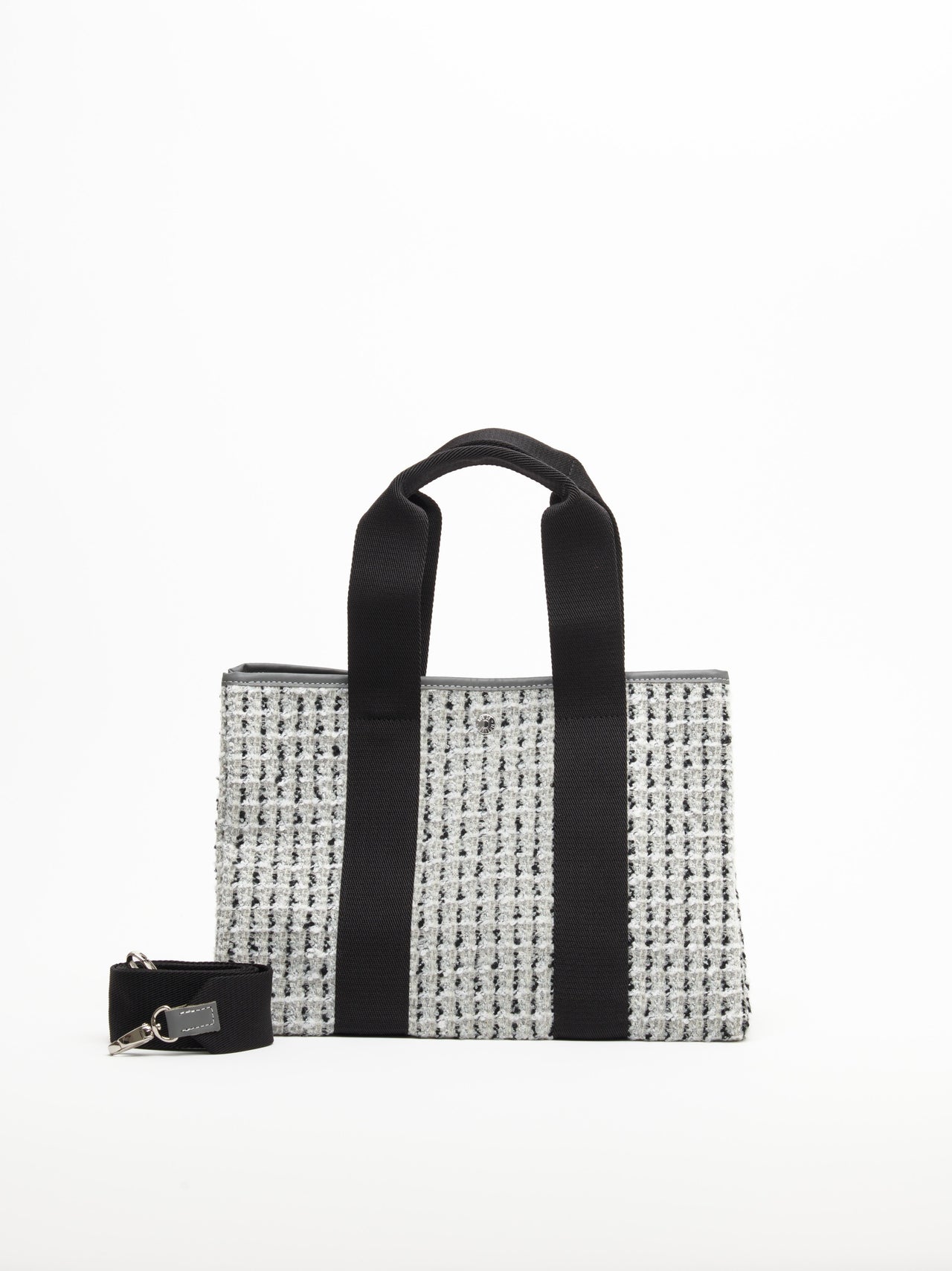 Traversée M - Tweed Neige Gris - Image 1