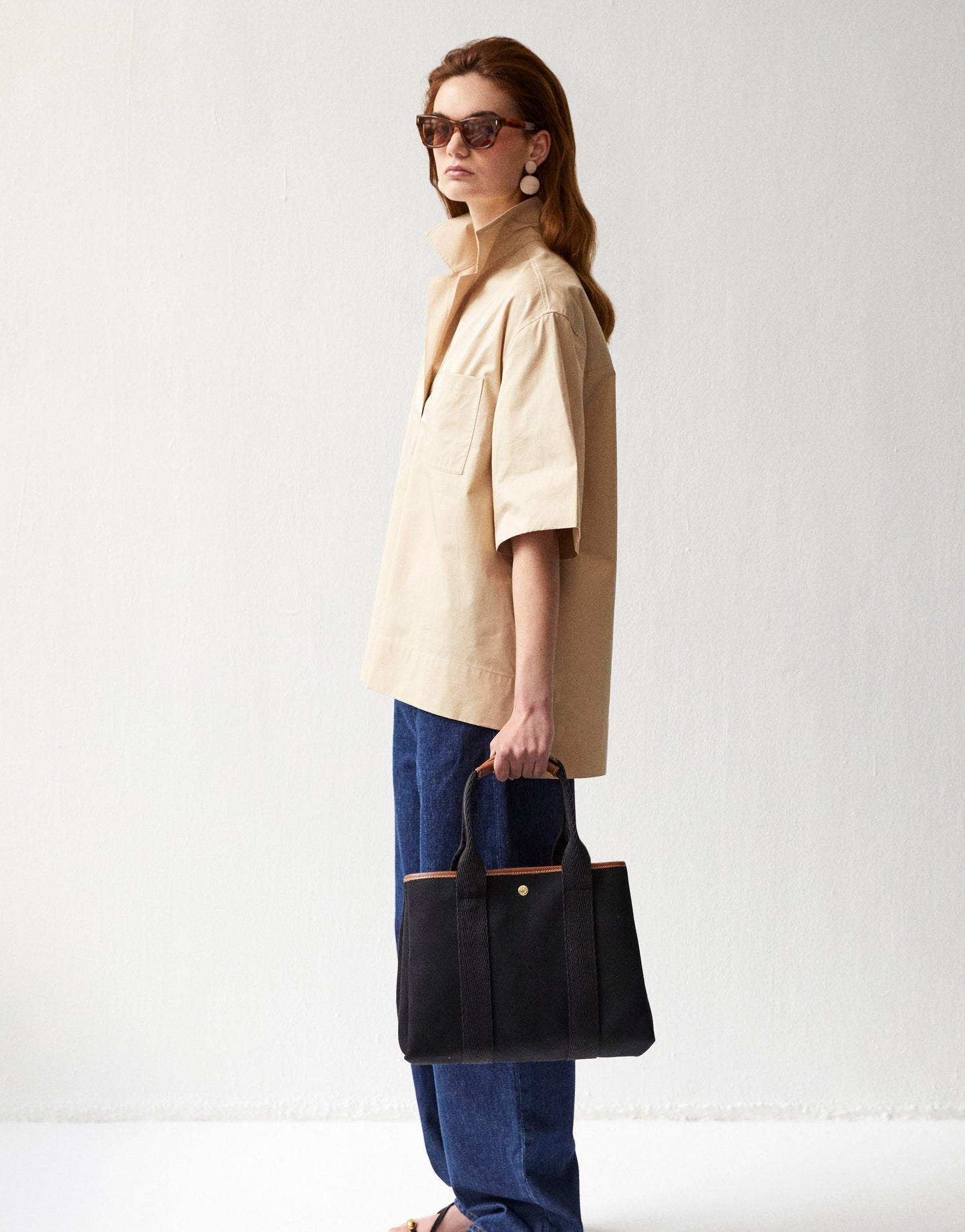 Traversée M - Verneuil Canvas Black/Camel Trimmings