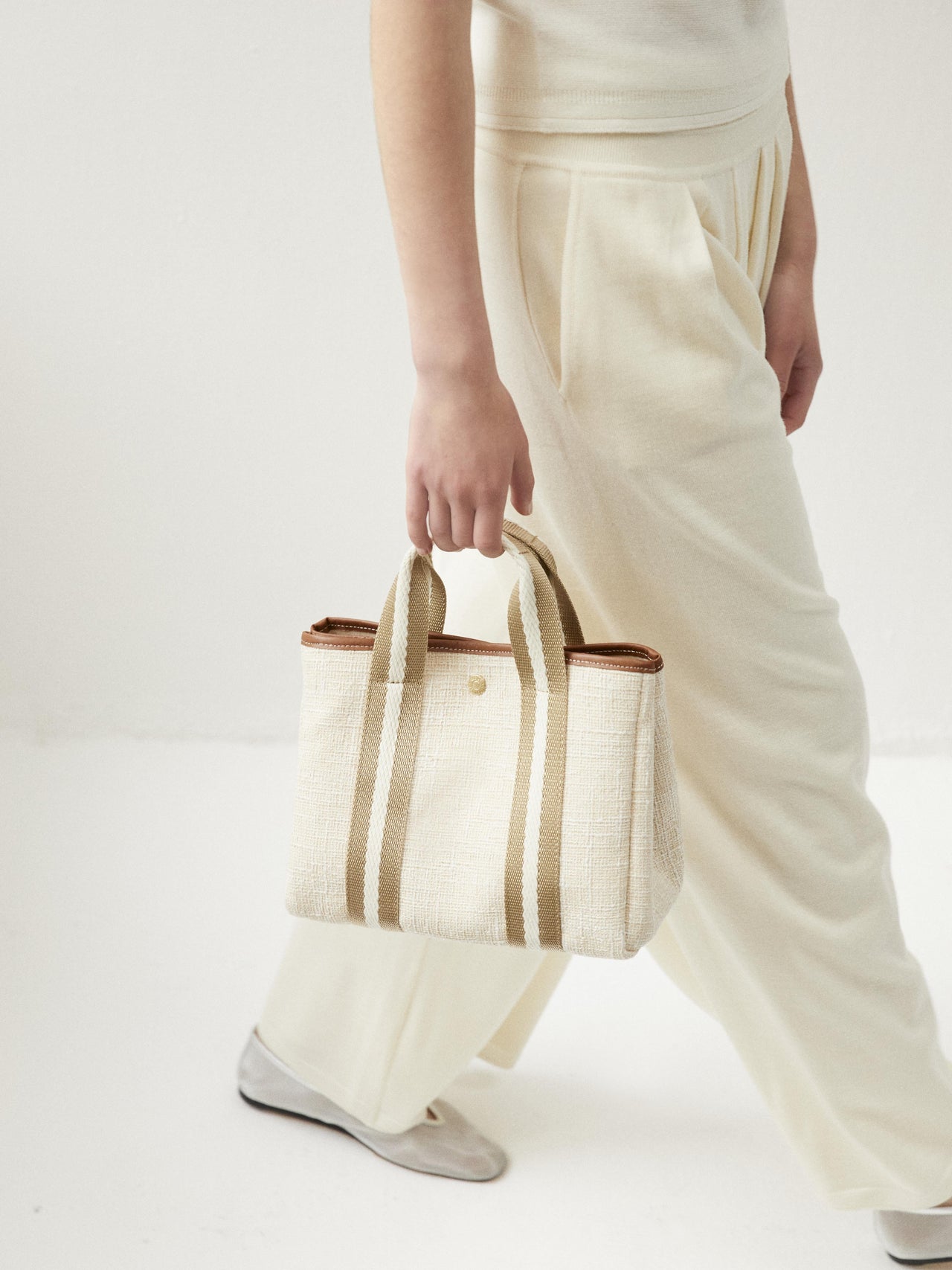 Traversée S - Summer Tweed Rope Beige - Image 4