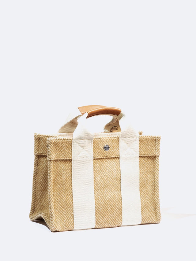 Tote S - Herringbone Beige - Image 1