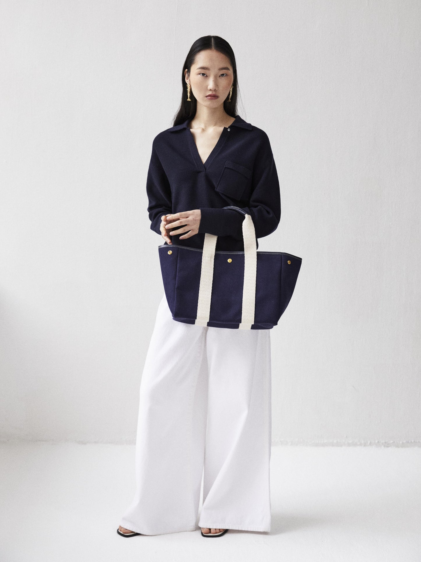 Traversée M - Verneuil Canvas Navy