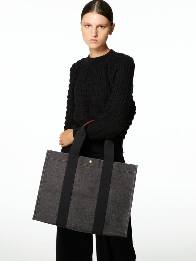 sac tote XL - Denim Noir - Image 3