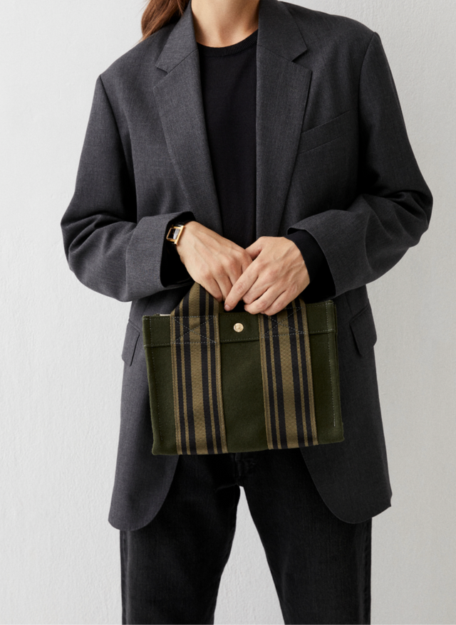 sac tote S - Flanelle olive équestre - Image 3