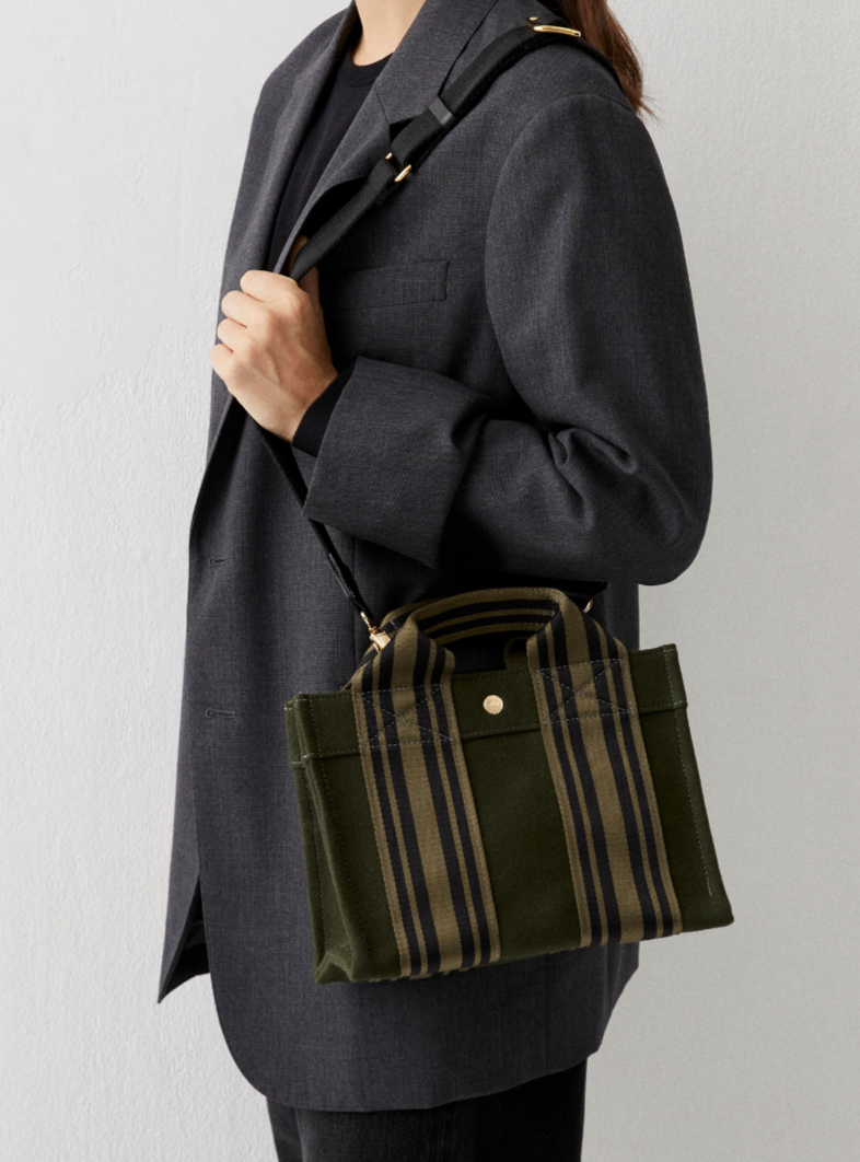 sac tote S - Flanelle olive équestre - Image 4