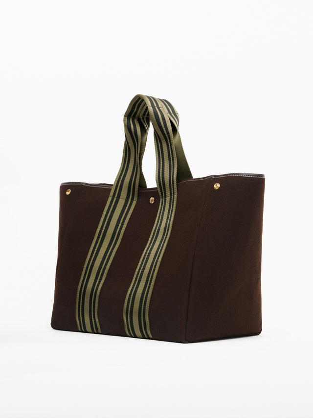 Traversée L - Olive Equestrian Chocolate Flannel - Image 2