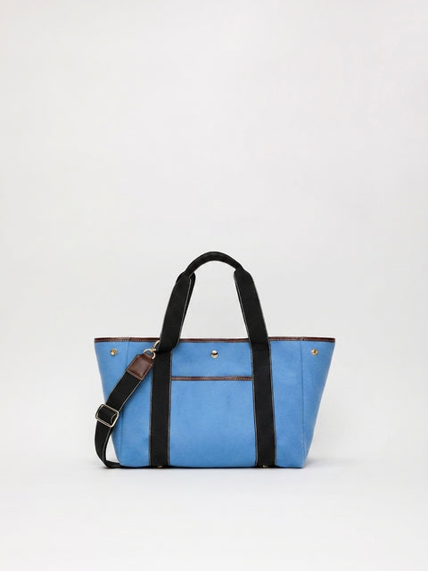 Traversée M Pocket - Mini Sellier Flanelle Bleu ciel - Image 1