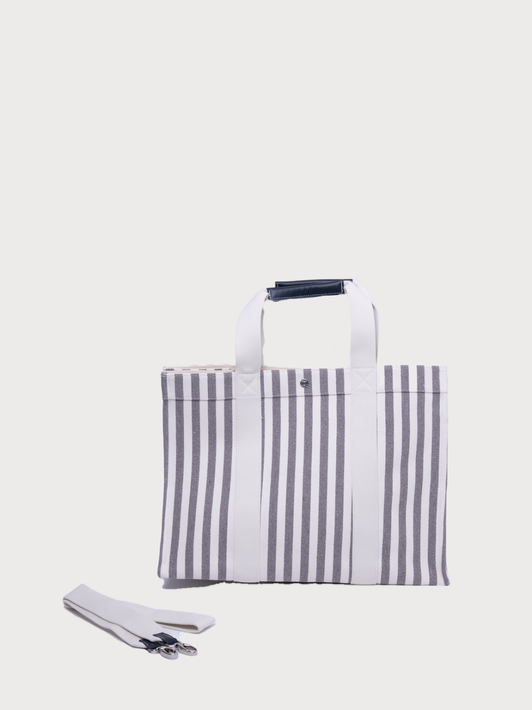 Tote XL - Palais Royal Grey/Cuir Navy