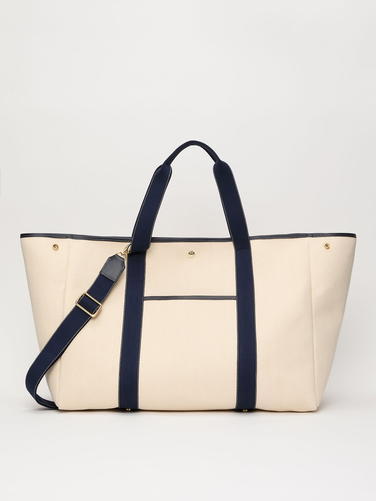 Traversée XXL Pocket - Verneuil Canvas White Mini Sellier Navy - Image 1