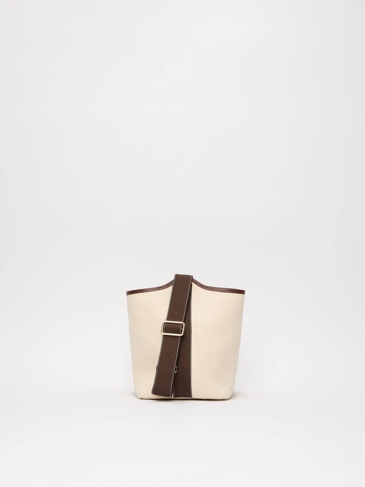 Narita L - Verneuil Canvas Blanc Mini Sellier Marron - Image 1