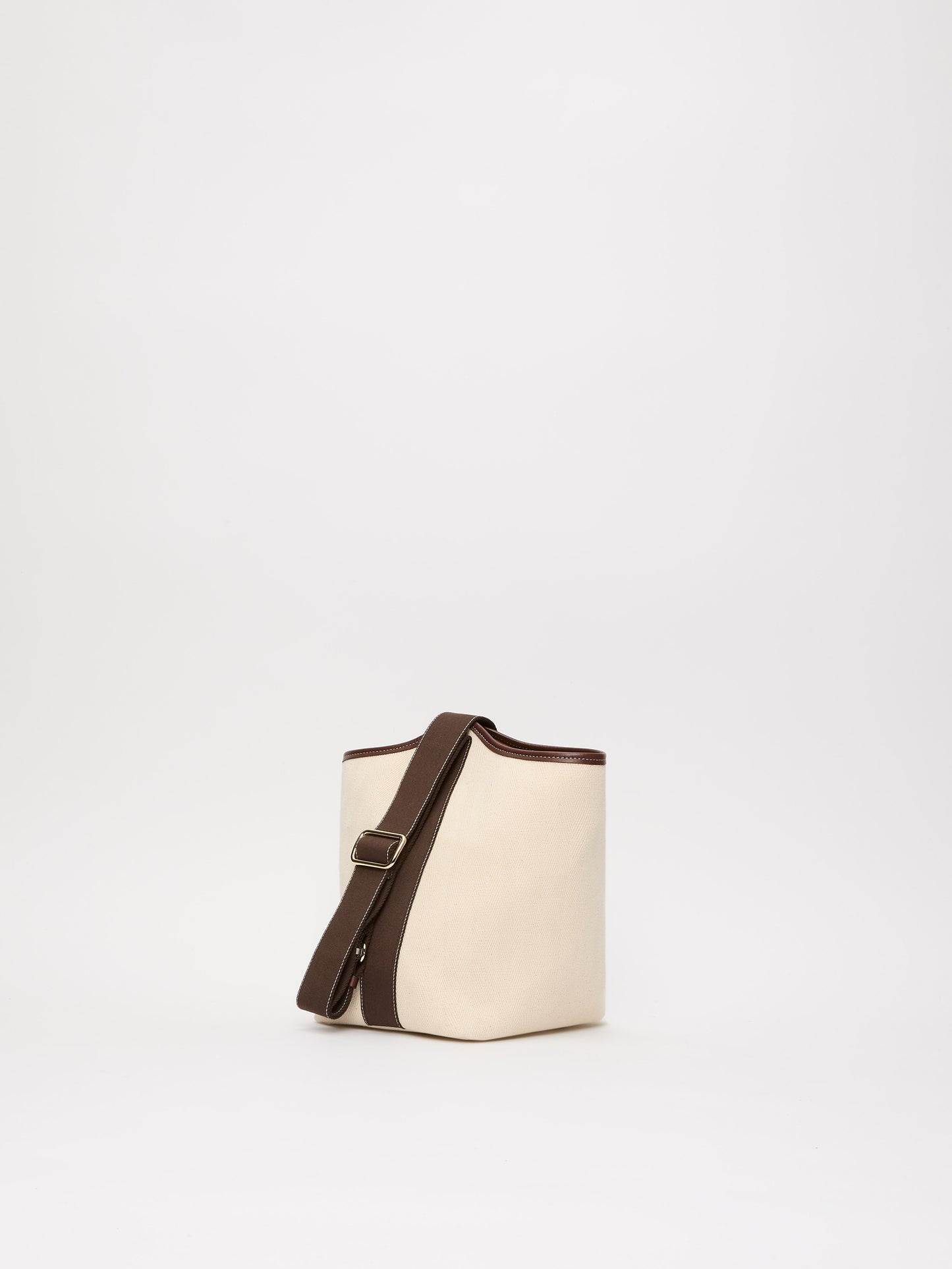 Narita L - Verneuil Canvas Blanc Mini Sellier Marron