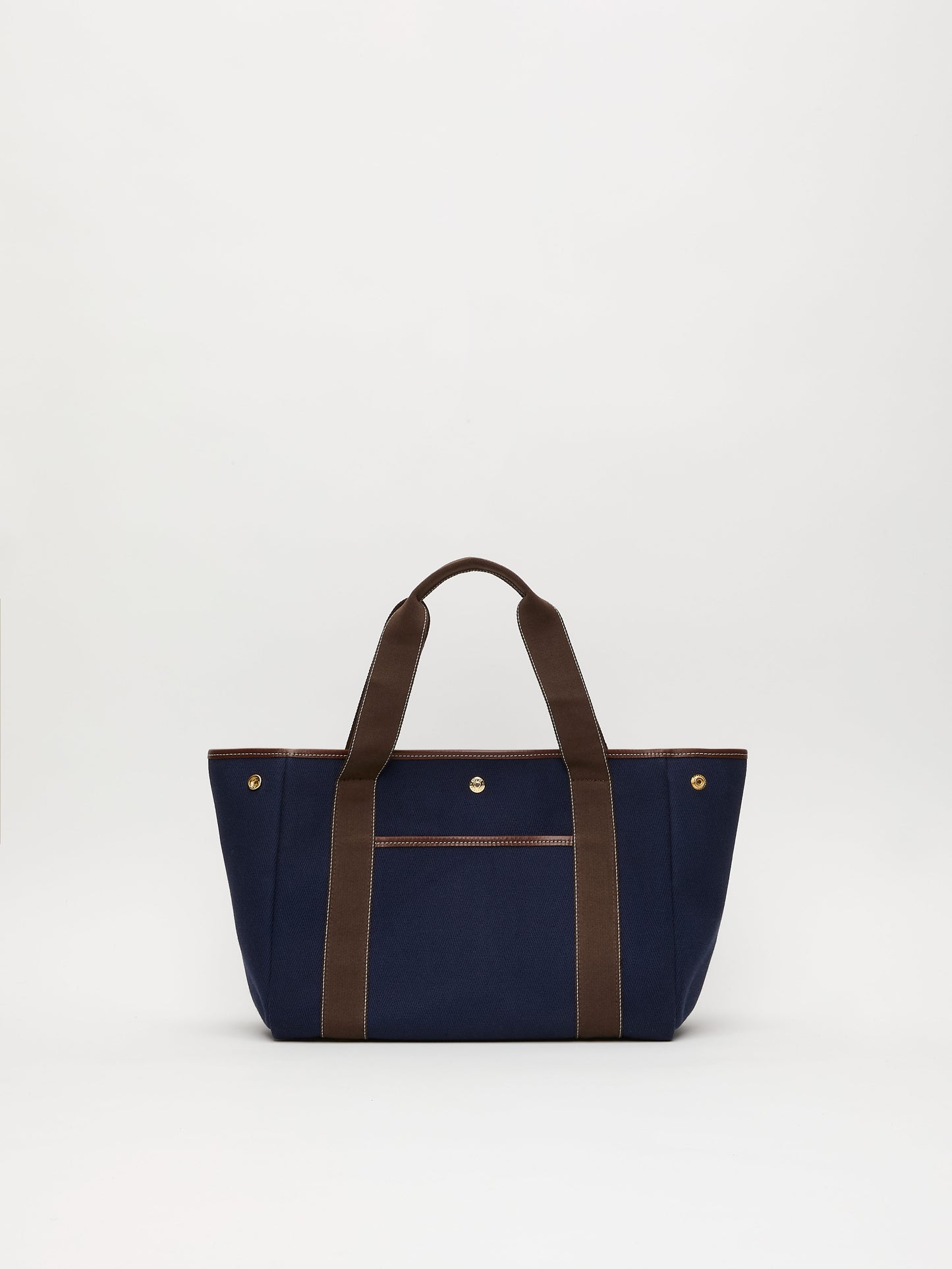 Traversée M Pocket - Verneuil Canvas Marine/Mini Sellier Marron