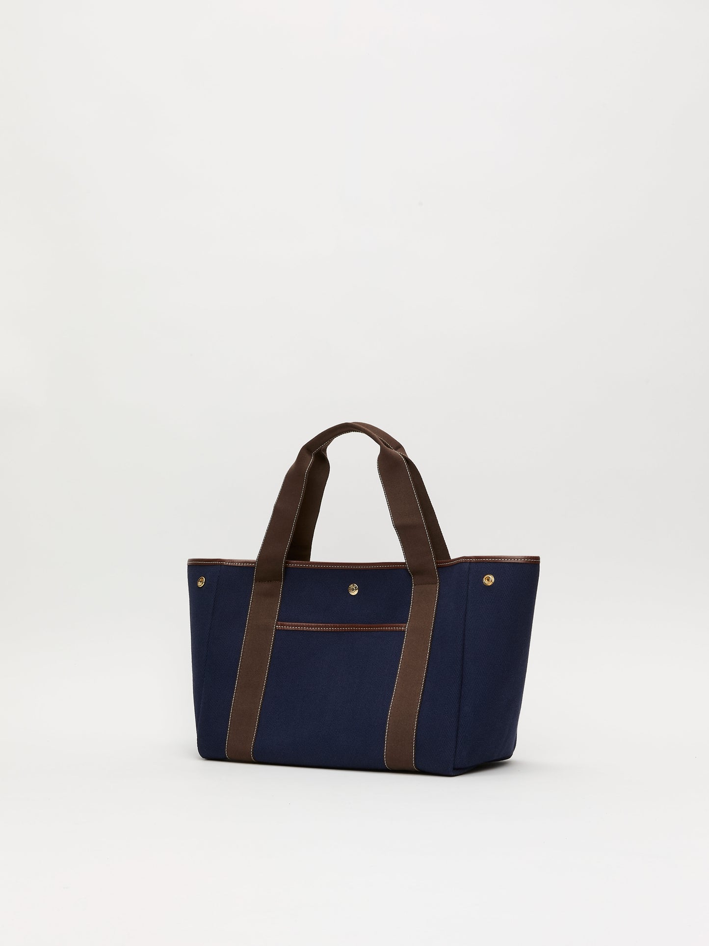 Traversée M Pocket - Verneuil Canvas Marine/Mini Sellier Marron